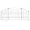 vidaXL Cesto gabi&atilde;o arqueado 200x50x60/80 cm ferro galvanizado