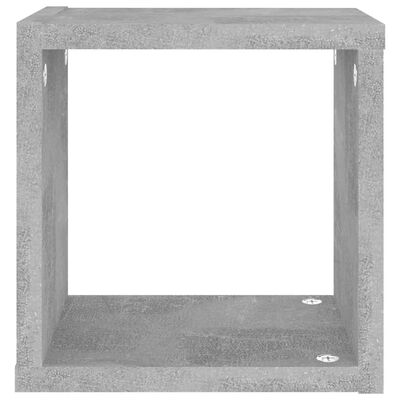 vidaXL Prateleiras parede forma de cubo 4 pcs 22x15x22cm cinza cimento