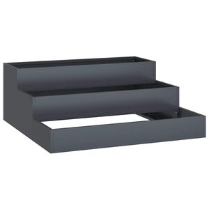 vidaXL Vaso de Jardim Antracite 90 x 90 x 35 cm A&ccedil;o laminado a frio