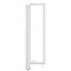 vidaXL P&eacute;s de mesa de bar em forma de T, 2 pe&ccedil;as, branco, 60x35x(110-111) cm, a&ccedil;o
