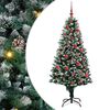 vidaXL &Aacute;rvore de Natal Artificial Verde 150 cm PVC, A&ccedil;o e Pl&aacute;stico