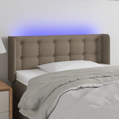 vidaXL Cabeceira de cama c/ luzes LED 103x16x78/88cm cinza-acastanhado