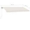 vidaXL Toldo automático independente 400x300 cm cor creme