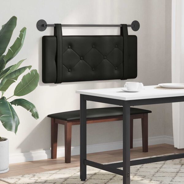 vidaXL Cabeceira Suspensa Preto 100 cm Couro Sint&eacute;tico