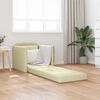 vidaXL Sof&aacute;-Cama 60cm Creme Couro Artificial