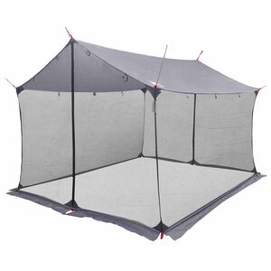 vidaXL Barraca de Camping com Paredes de Malha Cinza e Laranja