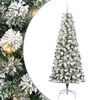 vidaXL &Aacute;rvore de Natal Articulada Artificial Verde e Branco 210 cm