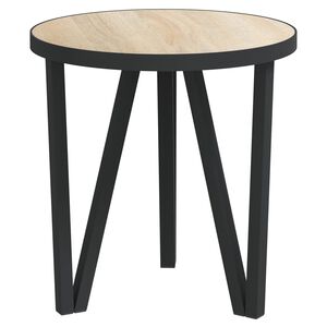 vidaXL Mesa de centro &Oslash;35 cm MDF carvalho sonoma