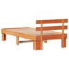 vidaXL Estrutura da Cama com cabeceira Marrom Cera 90 x 190 cm