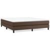 vidaXL Estrutura de cama com molas 180x200cm couro artificial castanho