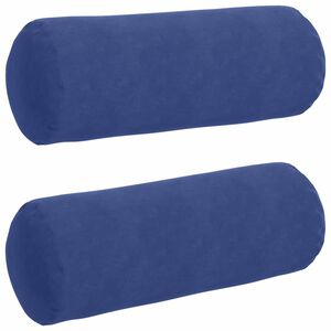 vidaXL Almofadas de Apoio 2 pcs Azul Pol&iacute;cia &Oslash; 25 x 70 cm