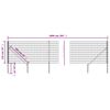 vidaXL Cerca de malha de arame c/ estacas de fixa&ccedil;&atilde;o 1,1x10m antracite