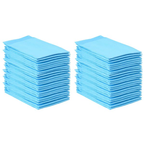 vidaXL Pad de Treinamento para Pets 50 pcs Azul e Branco 60 x 60 cm