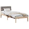 vidaXL Estrutura da cama com cabeceira Marrom e taupe 75 x 190 cm