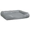 vidaXL Cama para c&atilde;es 120x100x27 cm couro artificial cinzento-claro