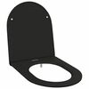 vidaXL Assento de Vaso Sanit&aacute;rio Preto 47 x 36 x 3,4 cm Duroplast
