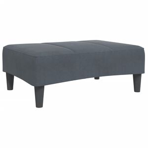 vidaXL Apoio de p&eacute;s 77x55x31 cm veludo cinzento-escuro