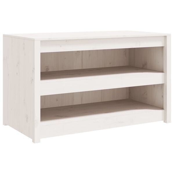 vidaXL Arm&aacute;rio de cozinha p/ exterior 106x55x64 cm pinho maci&ccedil;o branco
