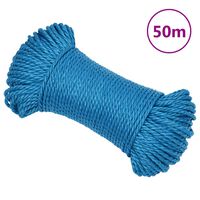 vidaXL Corda de trabalho 3 mm 50 m polipropileno azul