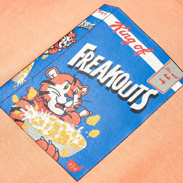 T-shirt de manga curta para crian&ccedil;a laranja n&eacute;on 128