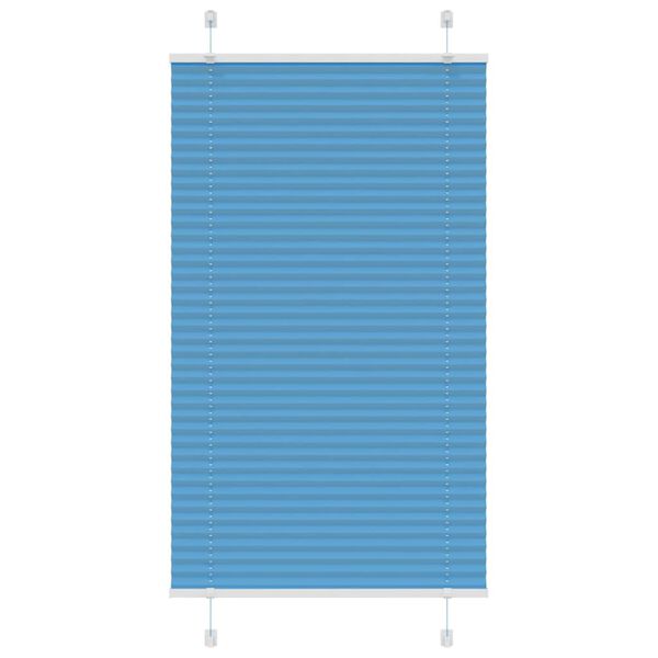 vidaXL Azul Plissada Cega 70x150 cm Largura Tecido 69,4 cm Poli&eacute;ster
