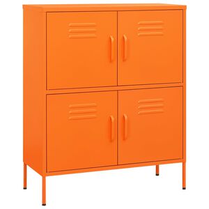 vidaXL Arm&aacute;rio de arruma&ccedil;&atilde;o a&ccedil;o 80x35x101,5 cm laranja