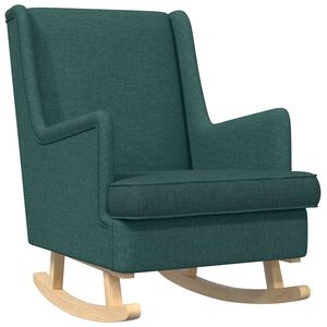vidaXL Cadeira de baloi&ccedil;o Verde Escuro 62 x 80 x 85 cm tecido