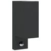 vidaXL Candeeiro parede p/ exterior c/ sensor alum&iacute;nio fundido preto