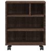 vidaXL Suporte para impressora com rodas 41x32x48 cm carvalho castanho