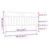 vidaXL Cabeceira de cama 160 cm metal preto