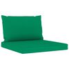 vidaXL 6 pcs conjunto lounge de jardim c/ almofad&otilde;es verdes