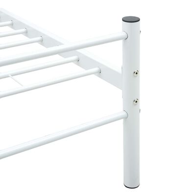vidaXL Estrutura de cama em metal branco 140x200 cm
