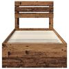 vidaXL Estrutura da Cama com cabeceira Madeira antiga 75 x 190 cm