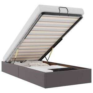 vidaXL Estrutura de cama otomana sem colch&atilde;o 80x200 cm cinzento