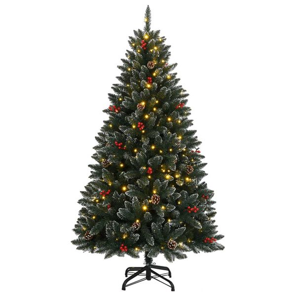 vidaXL &Aacute;rvore de Natal artificial com 300 luzes LED 210 cm
