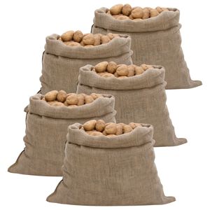 vidaXL Sacos de juta 5 pe&ccedil;as 100x110 cm 100% juta 220 g/m&sup2;