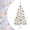 vidaXL &Aacute;rvore de Natal Artificial 180 cm PVC e A&ccedil;o Branco