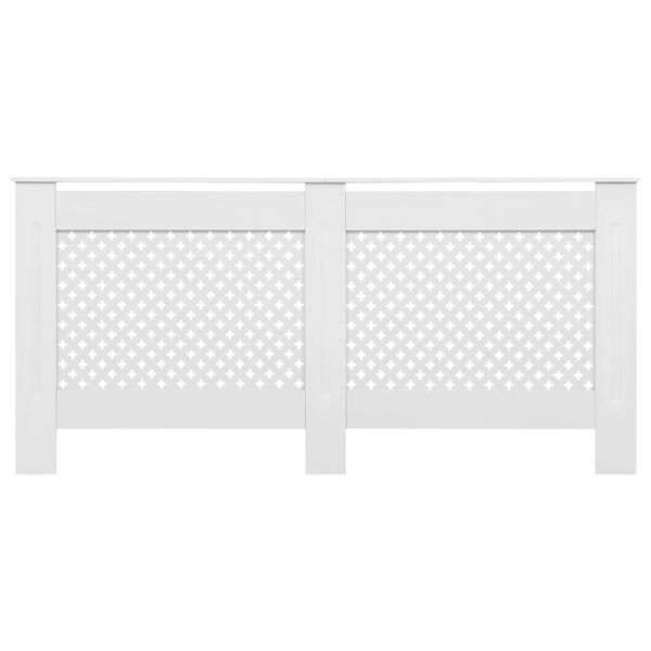 vidaXL Cobertura de radiador 172x19x81,5 cm MDF branco