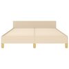 vidaXL Estrutura de cama sem colch&atilde;o 140x190 cm tecido cor creme