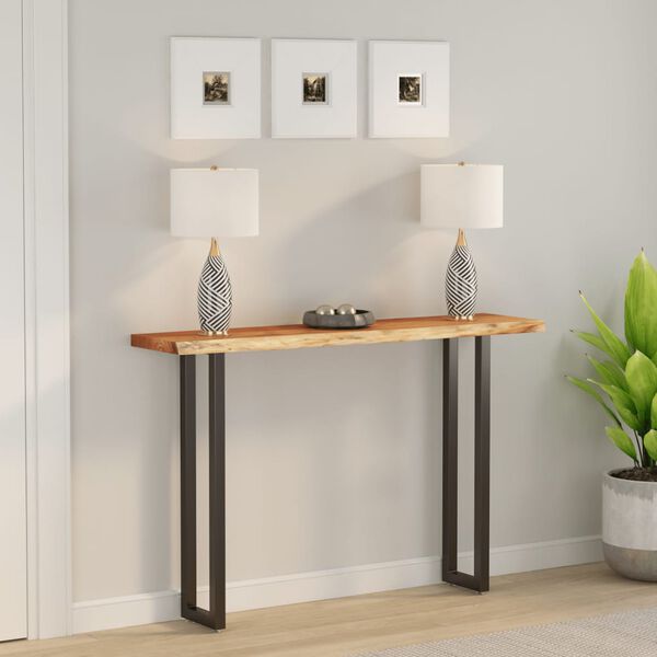 vidaXL Tampo de mesa retangular borda viva 160x30x3,8 cm ac&aacute;cia maci&ccedil;a