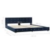 vidaXL Cama com colch&atilde;o 180x200 cm veludo azul