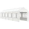 vidaXL Gazebo com telhado 11,15x2,28x2,69 m polietileno branco