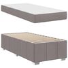 vidaXL Estrutura da Cama Cinzento-acastanhado 90 x 190 cm tecido