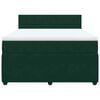 vidaXL Cama com molas/colch&atilde;o 140x190 cm veludo verde-escuro