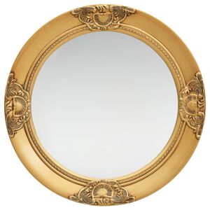 vidaXL Espelho de parede estilo barroco 50 cm dourado