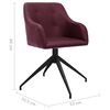 vidaXL Cadeiras de jantar girat&oacute;rias 6 pcs tecido roxo