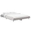 vidaXL Estrutura de cama 135x190 cm derivados de madeira cinza sonoma