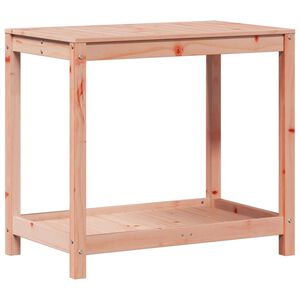 vidaXL Mesa de jardinagem com prateleira madeira de douglas maci&ccedil;a
