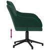 vidaXL Cadeiras de jantar giratorias 2 pcs veludo verde-escuro
