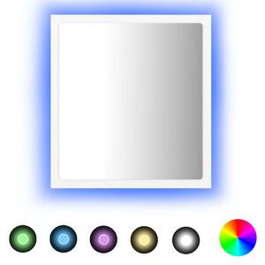 vidaXL Espelho de casa de banho com LED 40x8,5x37 cm acr&iacute;lico branco